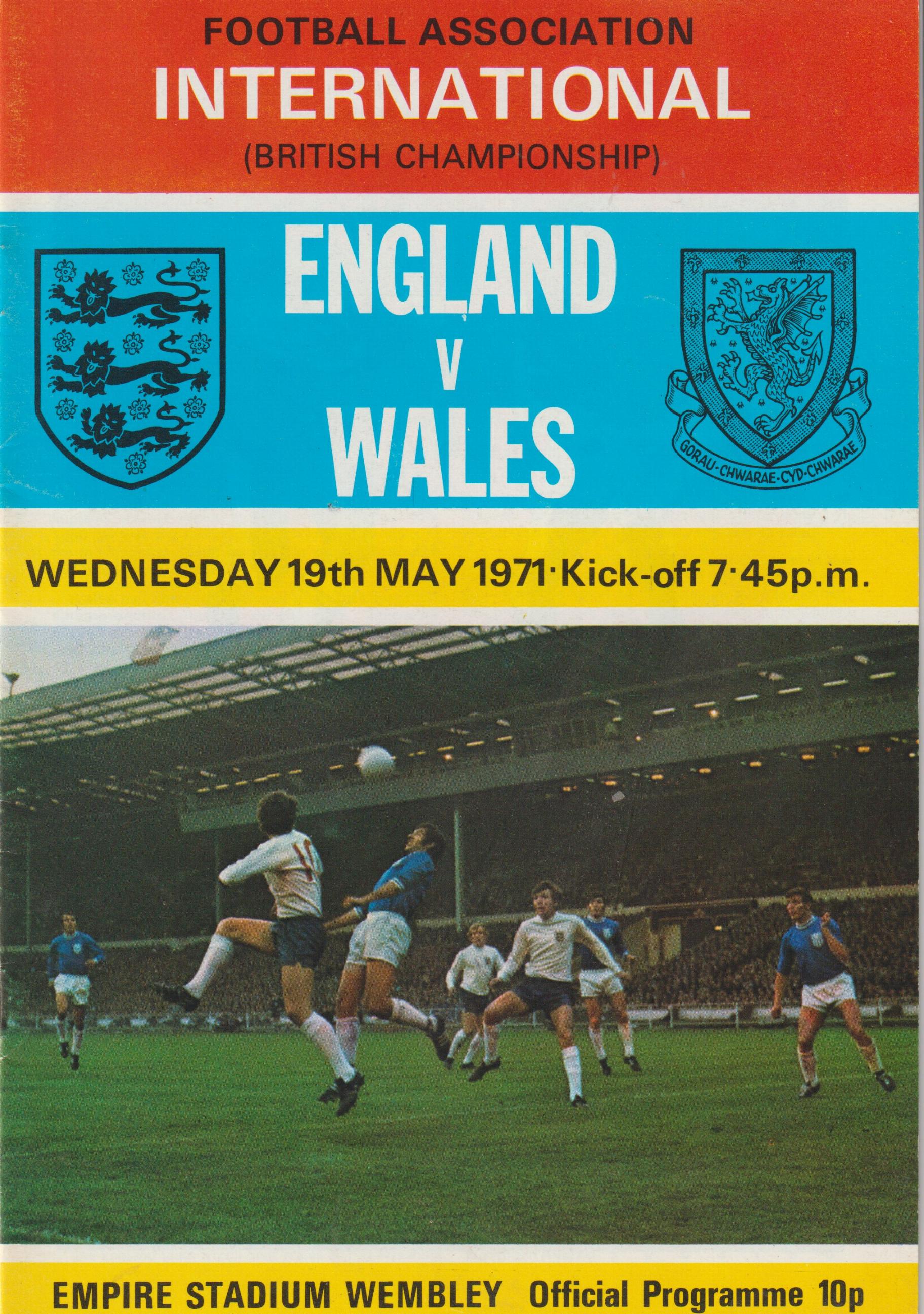 1971 - ENGLAND v WALES